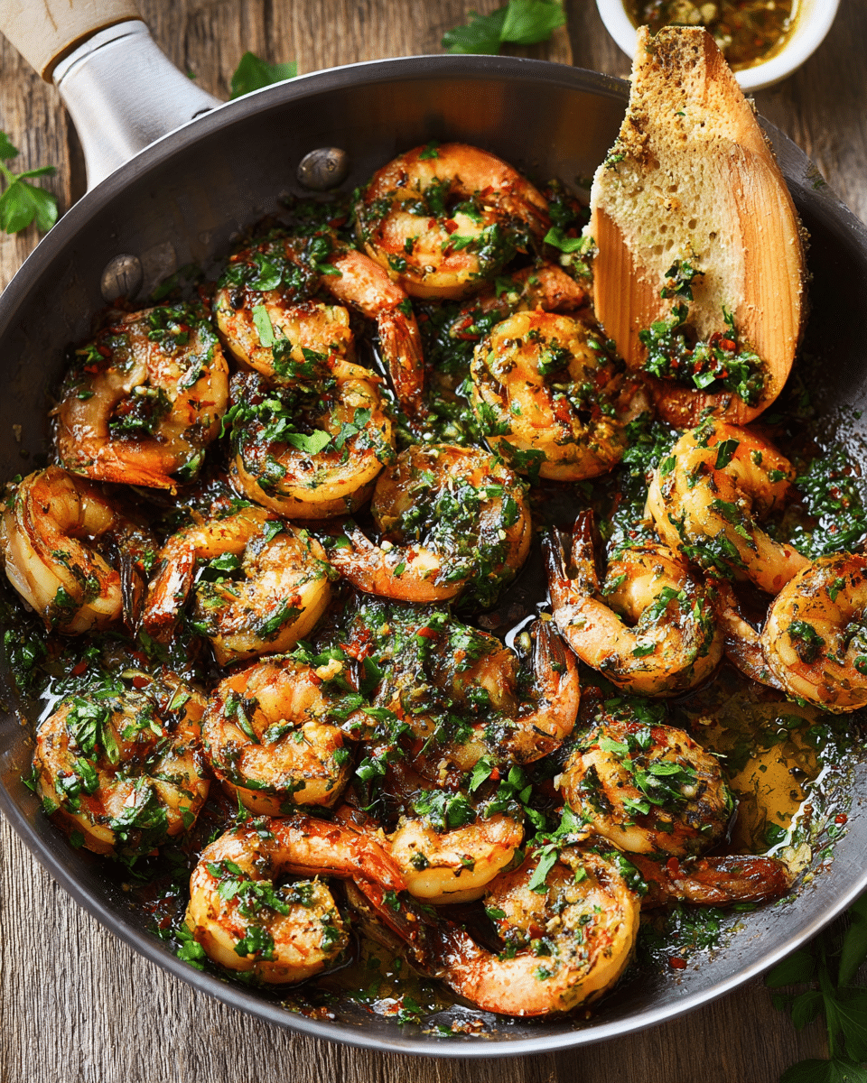 Chimichurri Shrimp Skillet