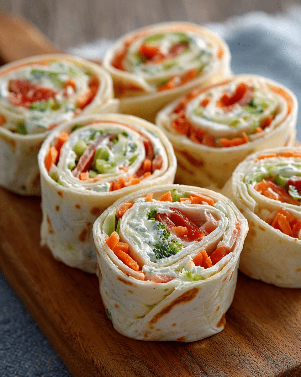 Fresh Vegetable Tortilla Roll-Ups