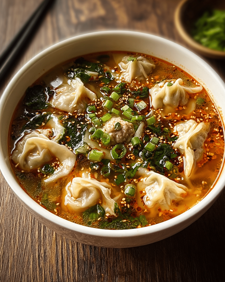 Spicy Dumpling Soup