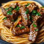 Sweet and Spicy Garlic Steak Pasta