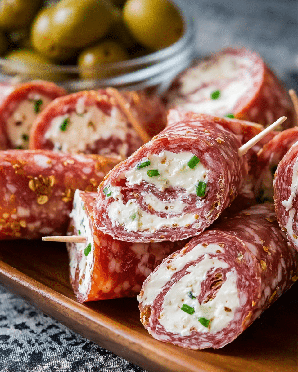 Cream Cheese Salami Roll Ups