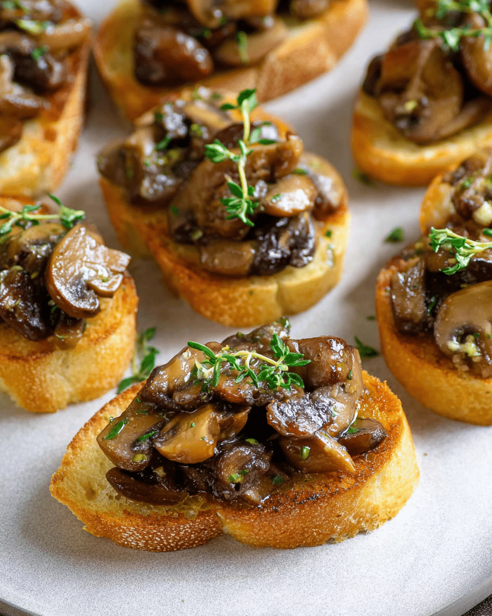 Mushroom Crostini with Thyme and Garlic
