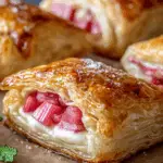 Rhubarb Cream Cheese Puff Pastries