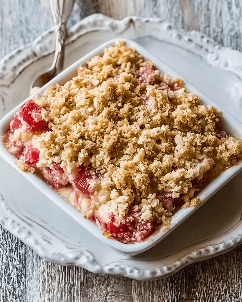Coconut Rhubarb Crunch
