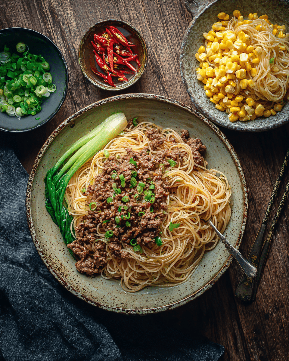Asian Ground Beef Noodles