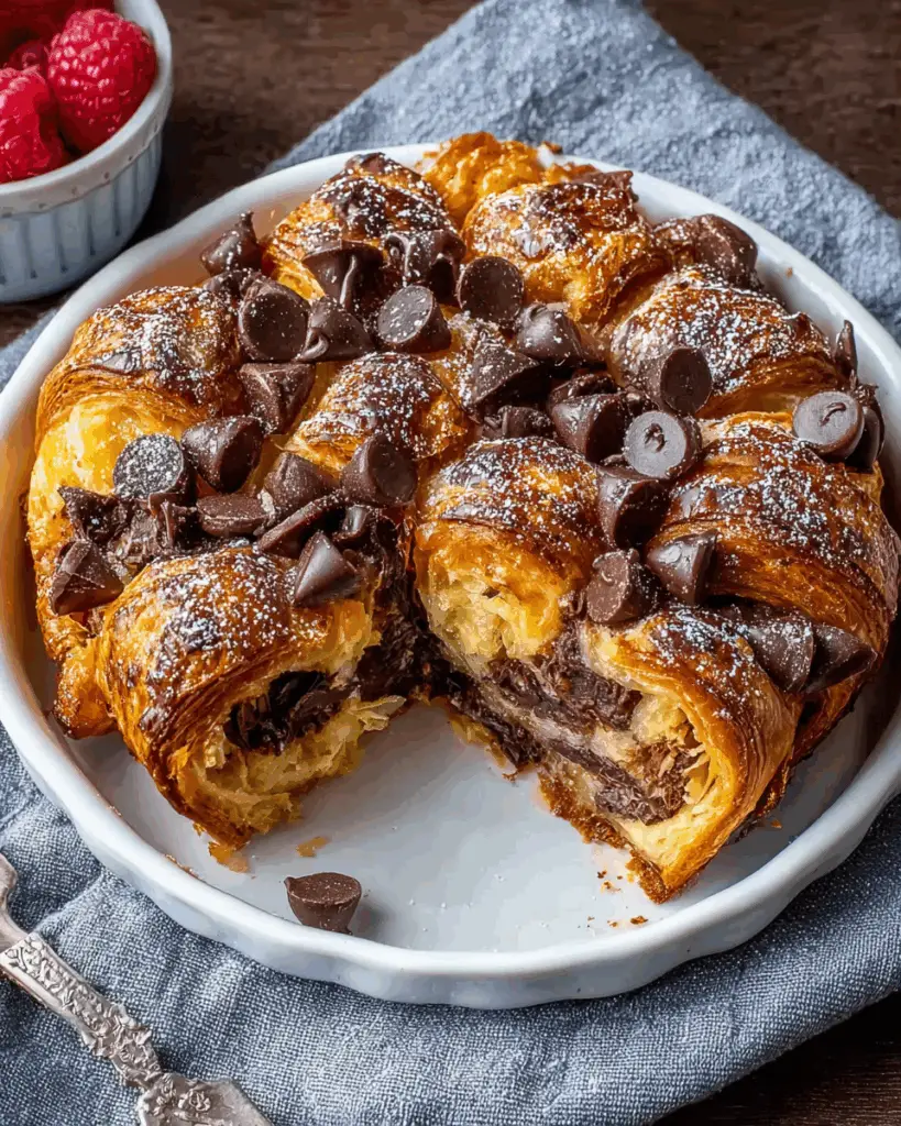 Chocolate Croissant Breakfast Bake