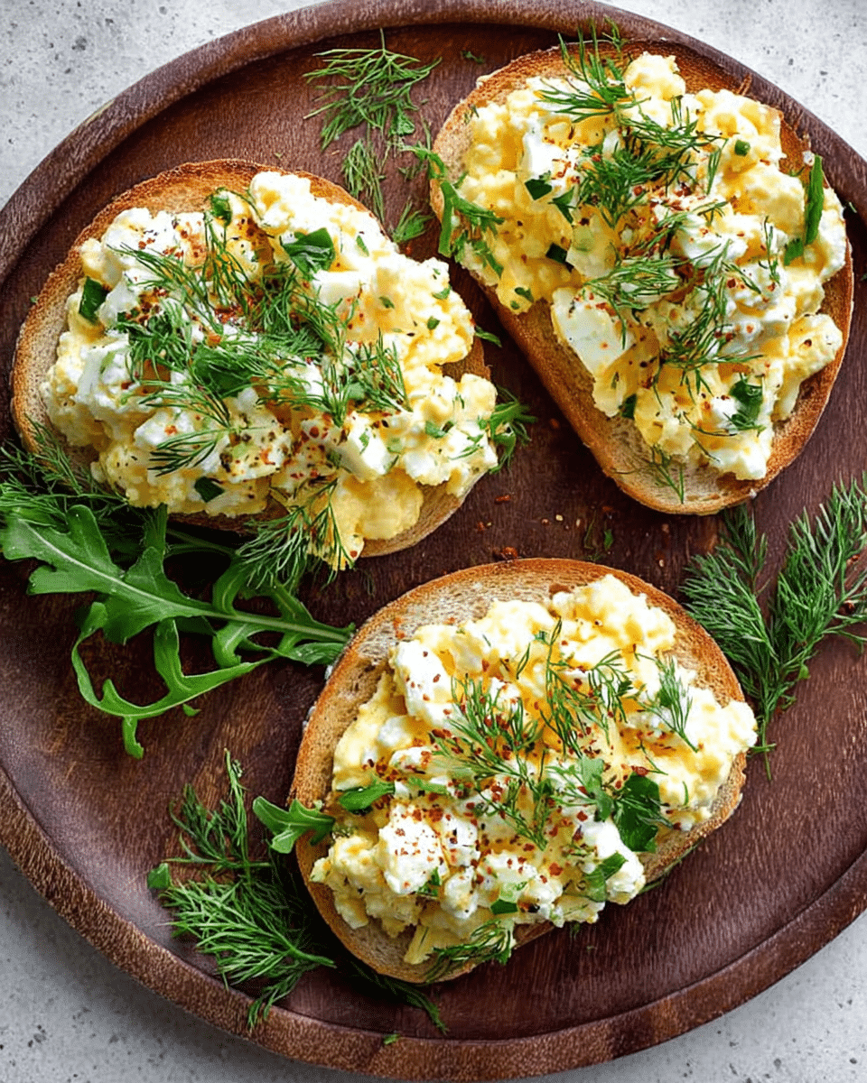 Lemony Feta Egg Salad Toast