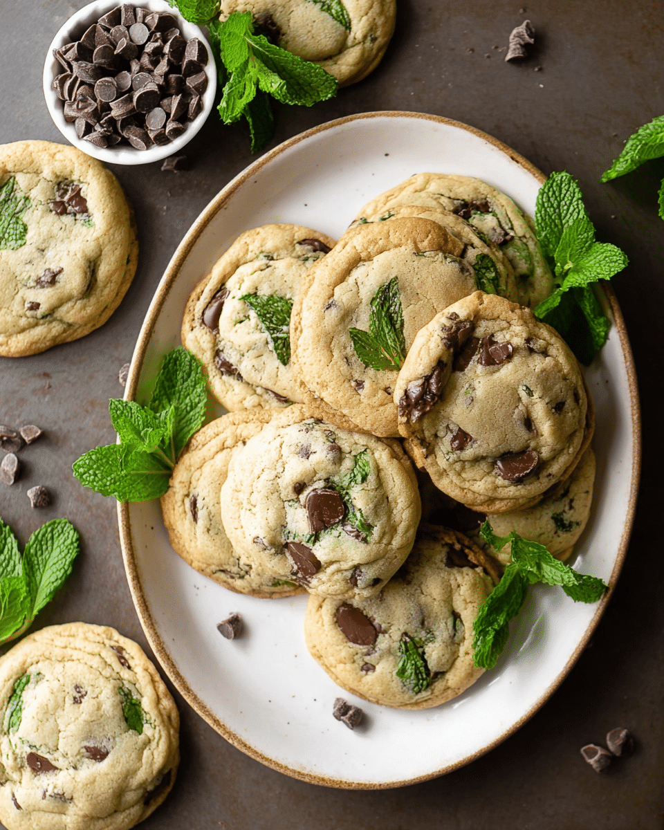 Mint Chocolate Chip Cookies