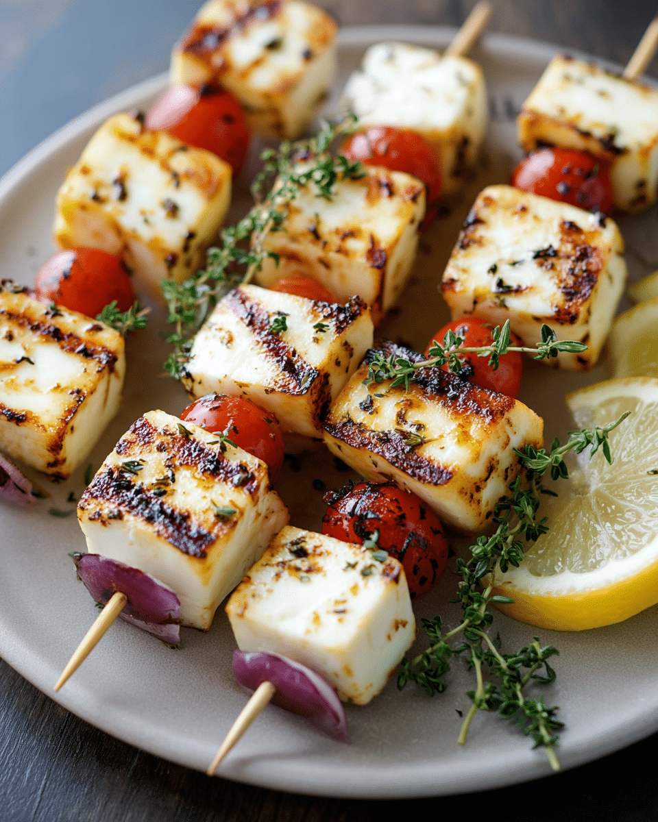 Grilled Halloumi Skewers