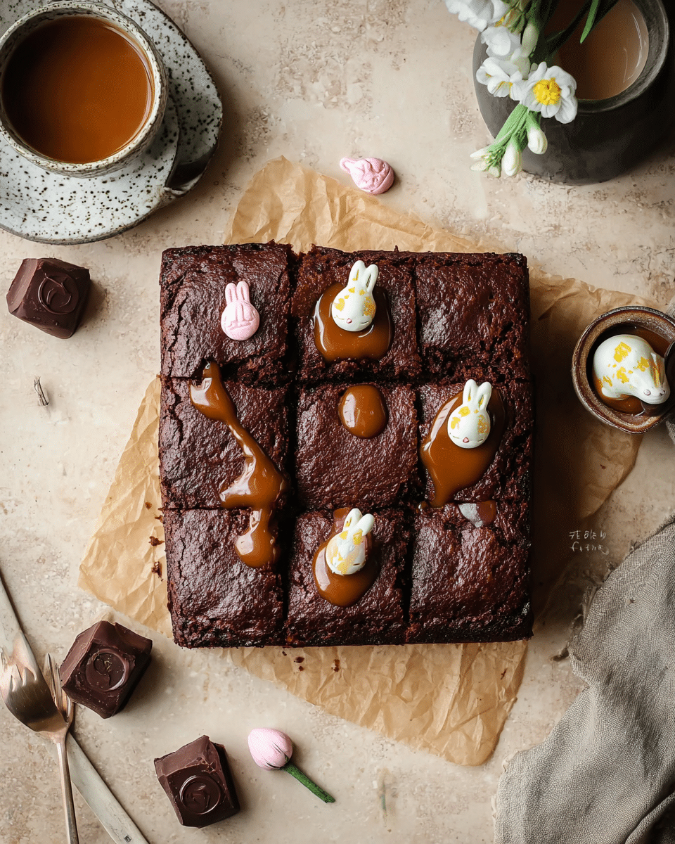 Vegan Chocolate Caramel Sheet Cake