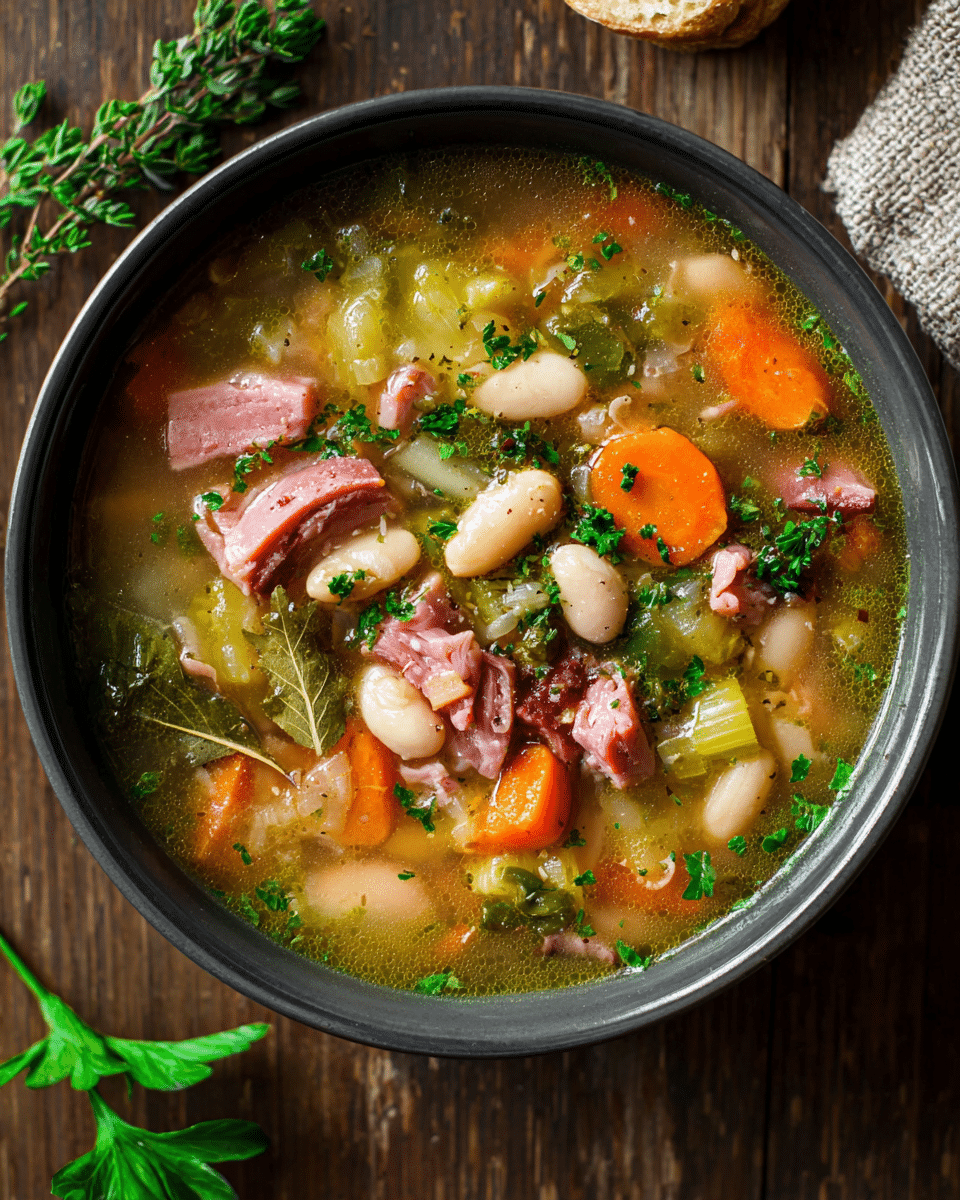 Hearty Ham and White Bean Comfort Soup