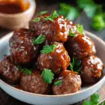 Honey BBQ Crockpot Meatballs