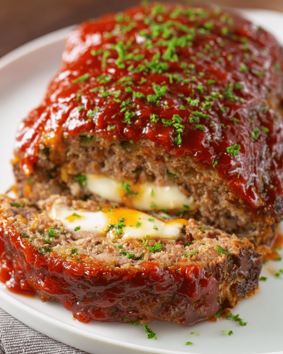 Mozzarella-Stuffed Meatloaf