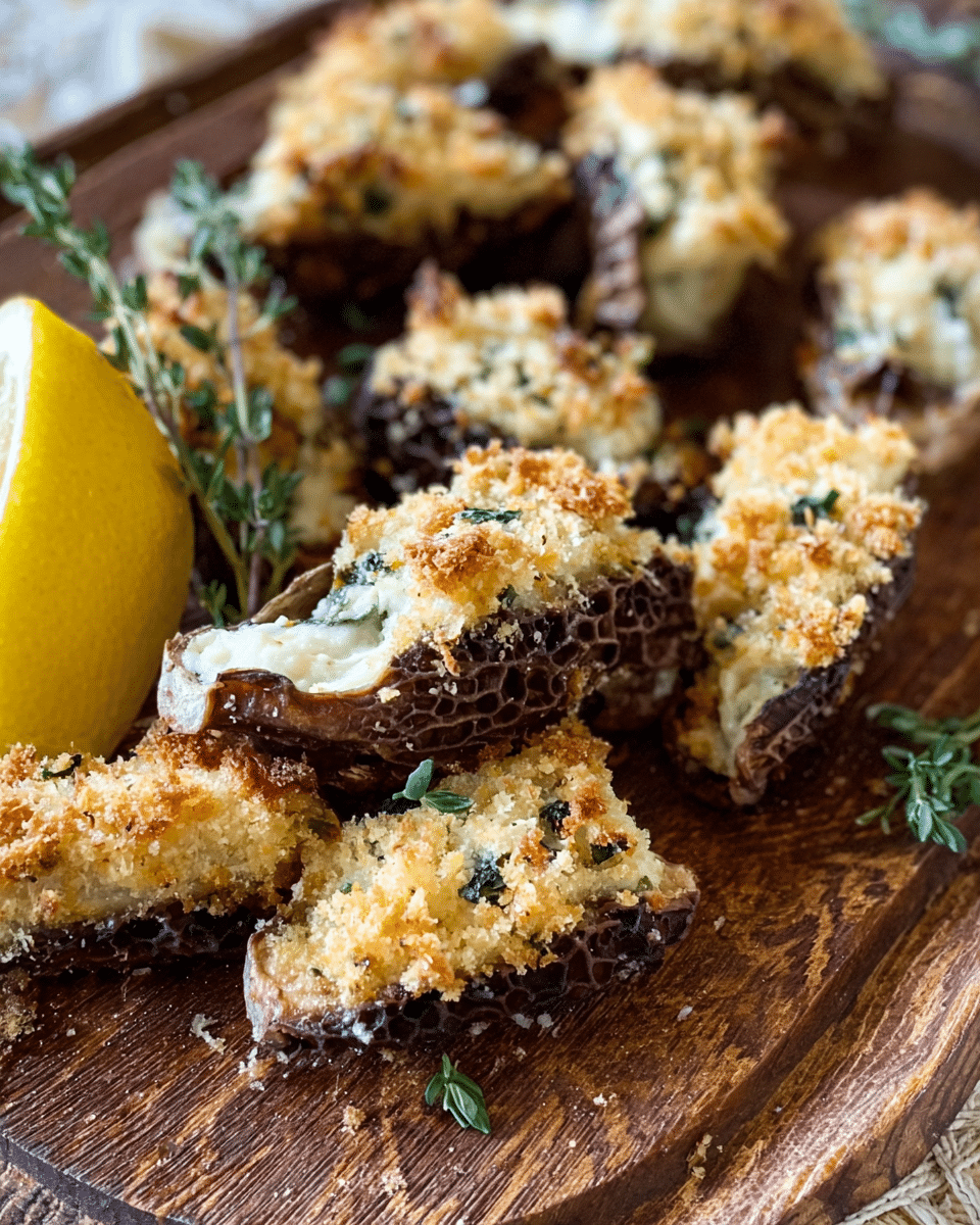 Stuffed Morel Mushrooms