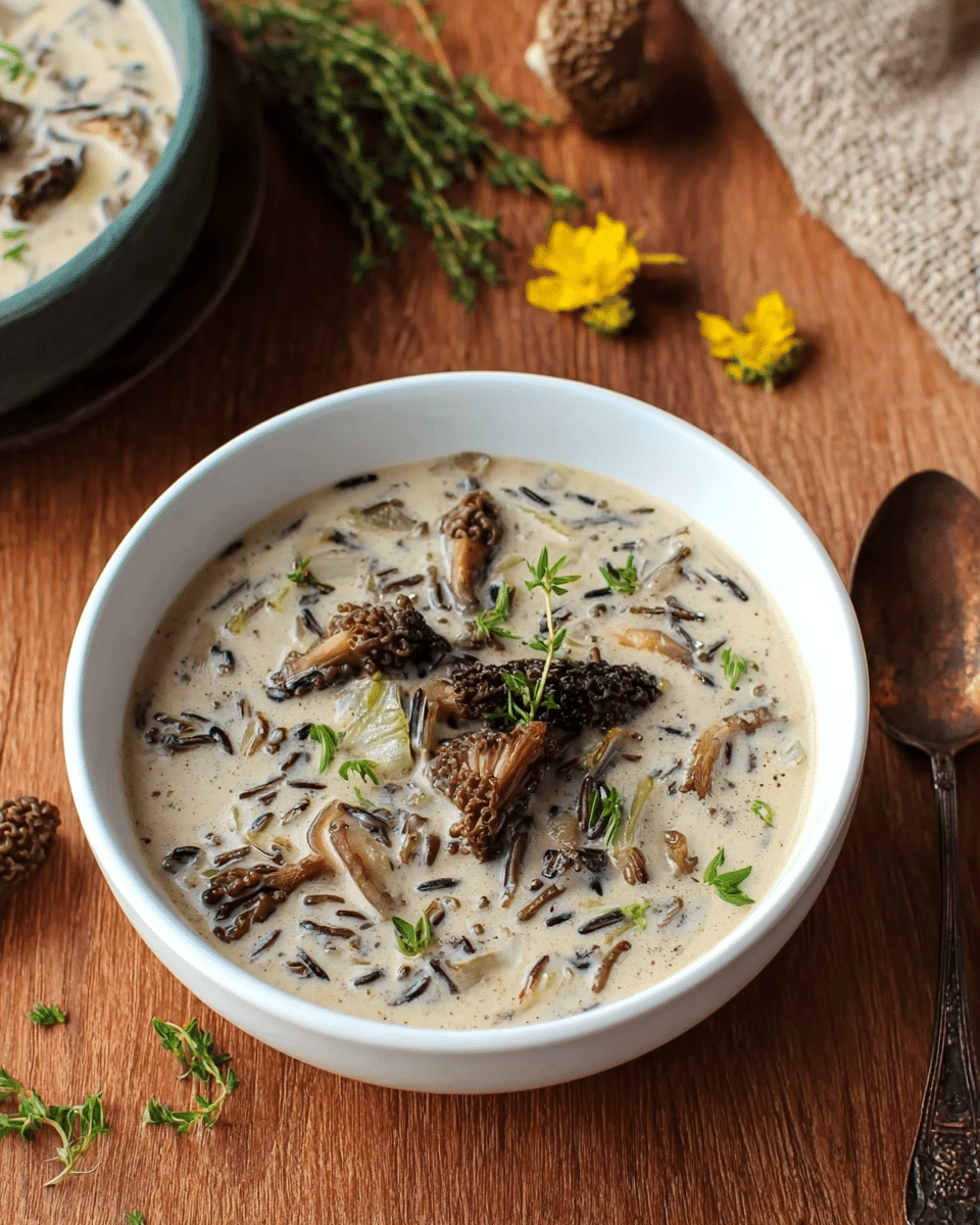 Wild Rice and Morel Mushroom Soup