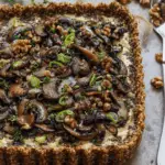 Mushroom Lentil and Walnut Tart