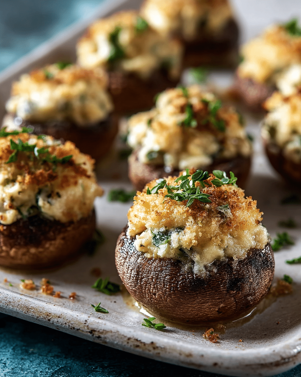 Boursin Stuffed Mushrooms