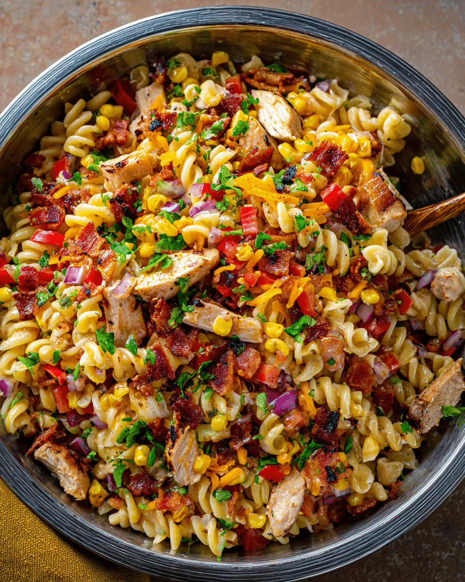 BBQ Chicken Pasta Salad
