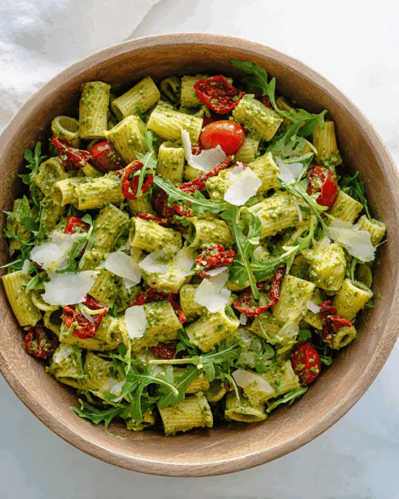 Pesto Rigatoni Pasta Salad