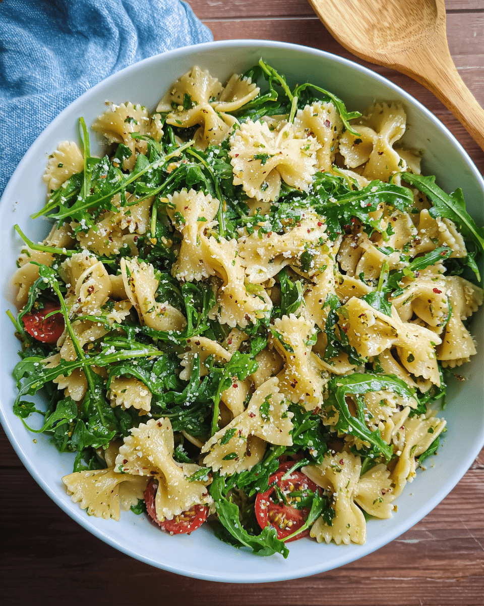 Lemon Arugula Pasta Salad
