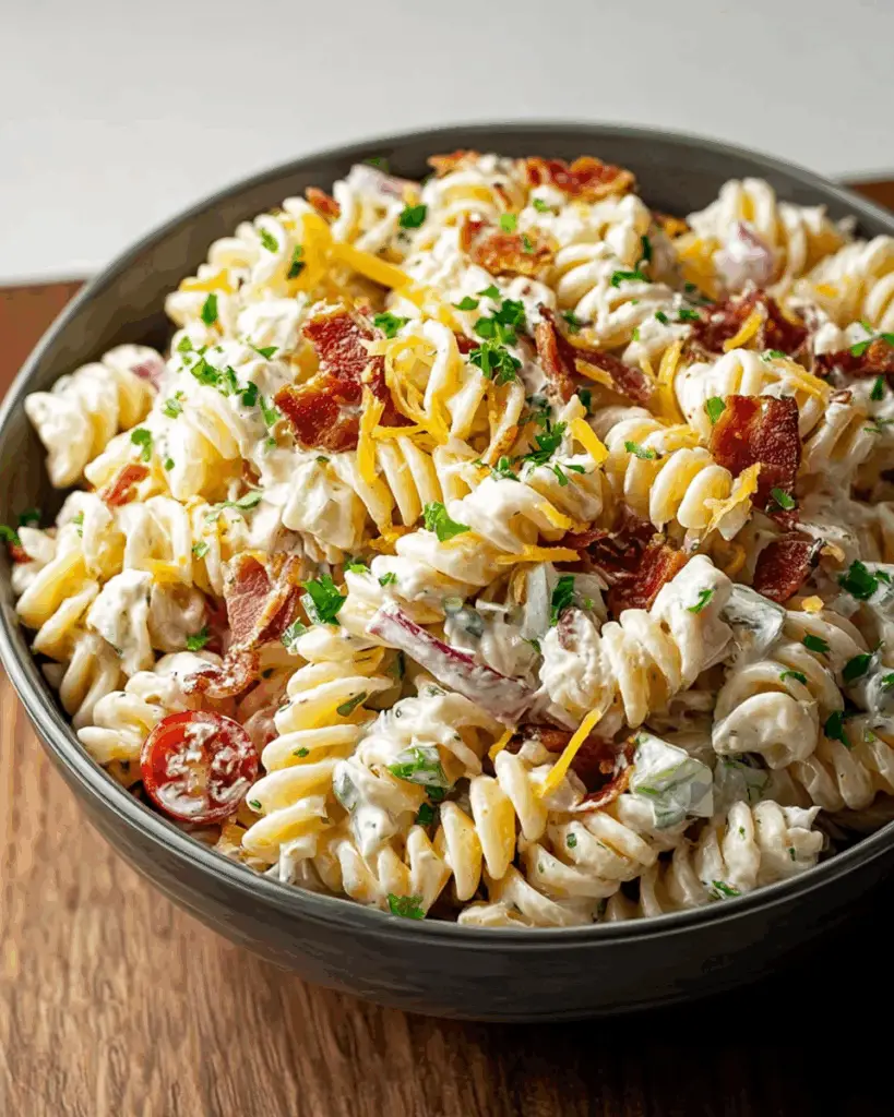 Creamy Bacon Ranch Pasta Salad