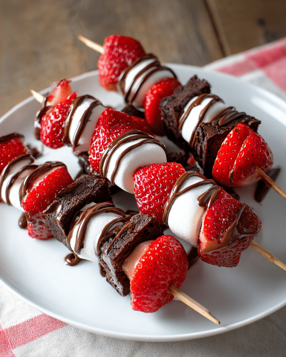 Strawberry Brownie Kabobs