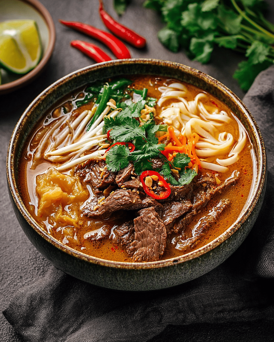 Satay Beef Noodle Soup