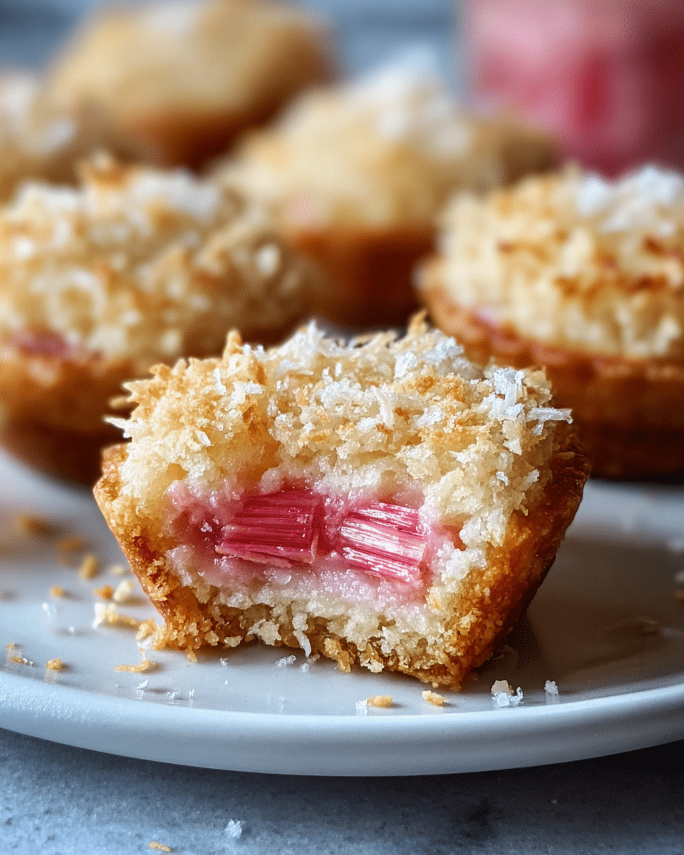 Rhubarb Coconut Macaroon Tarts