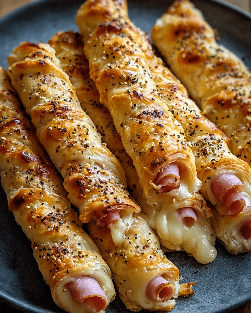 Ham and Cheese Puff Pastry Sticks