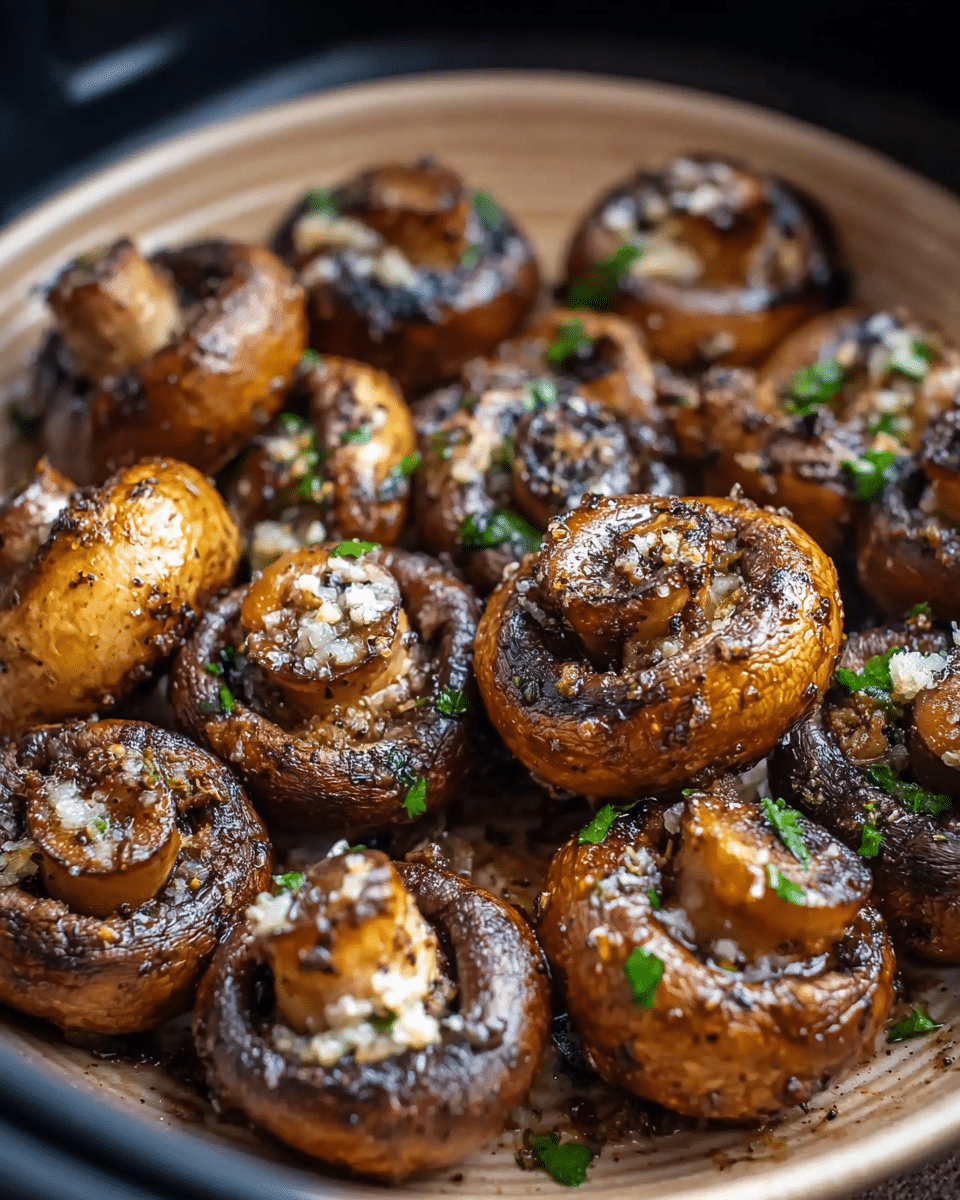 Air Fryer Garlic Butter Mushrooms