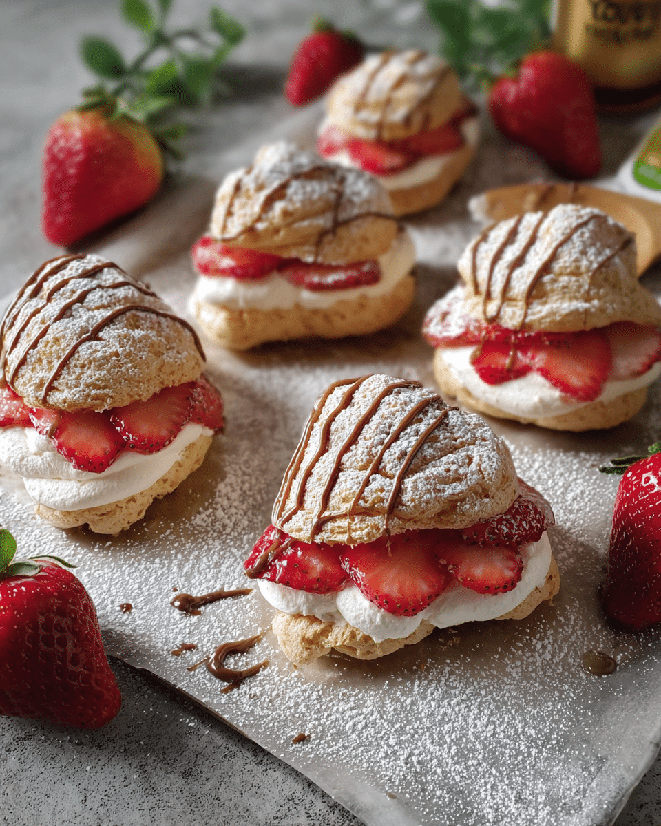 Strawberry Cream Puffs