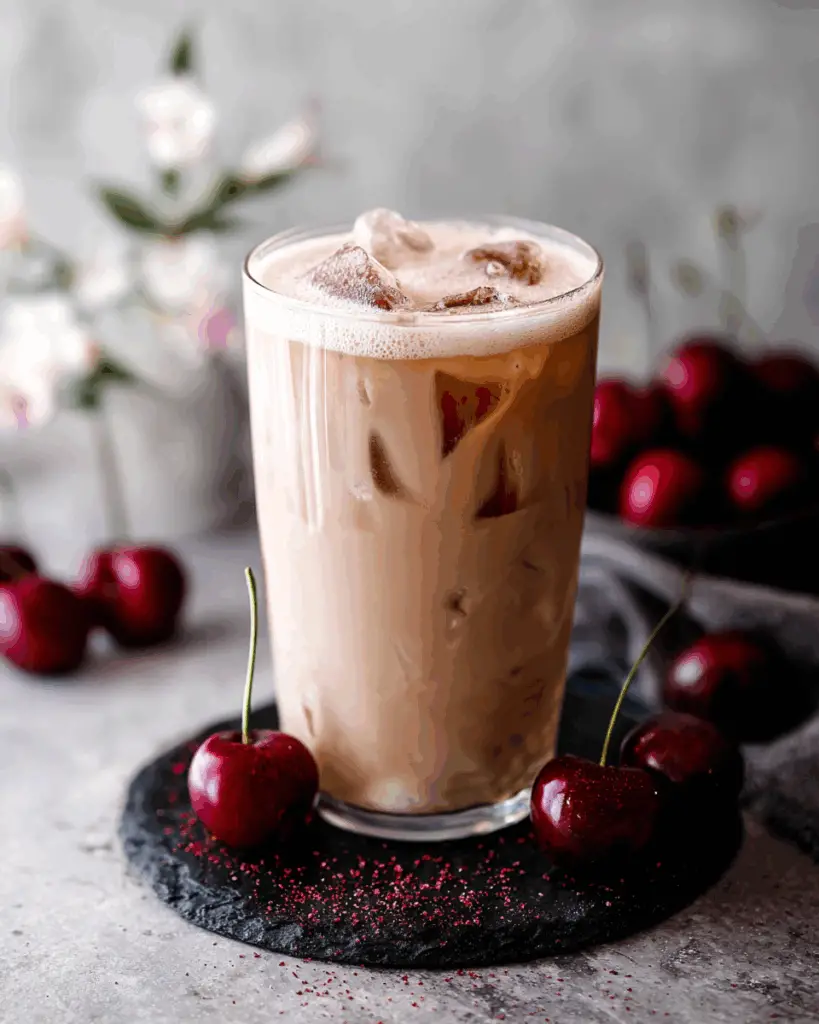 Iced Cherry Chai Latte