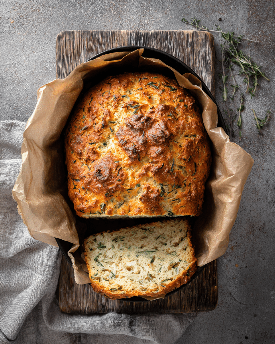 Rustic Cheddar & Garden Herb Soda Loaf