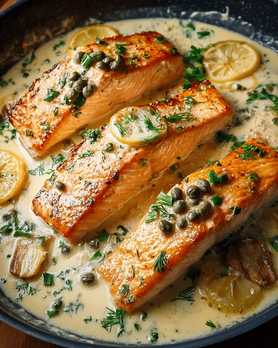 Creamy Salmon Piccata