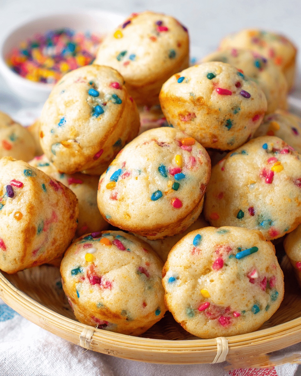 Mini Funfetti Yogurt Muffins