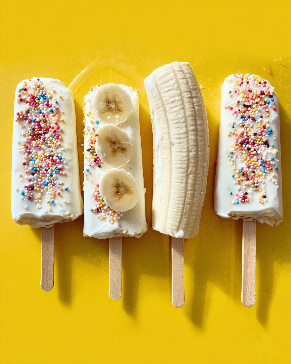 Frozen Banana Yogurt Pops