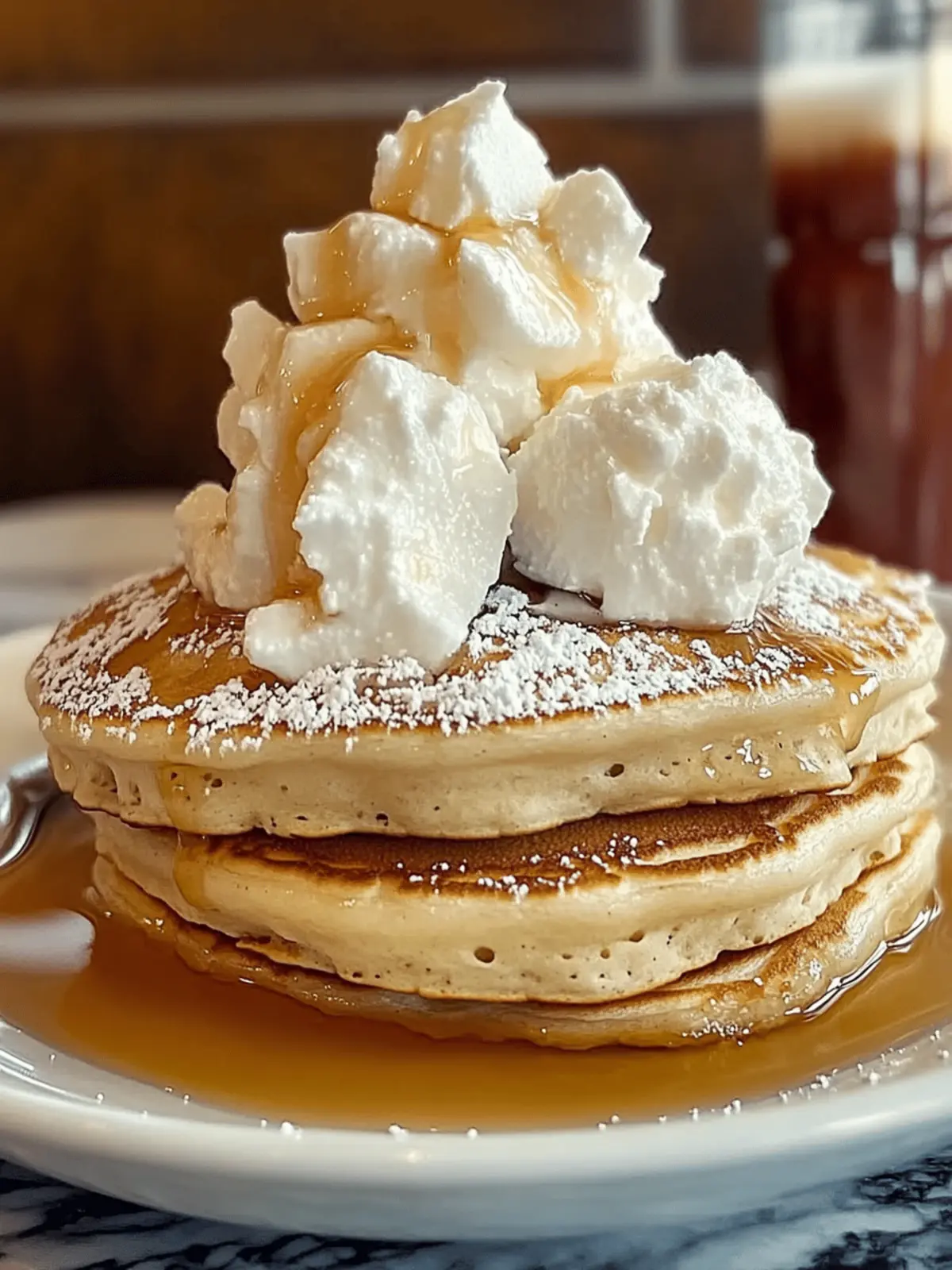 Sweet Coconut Cream Pancakes
