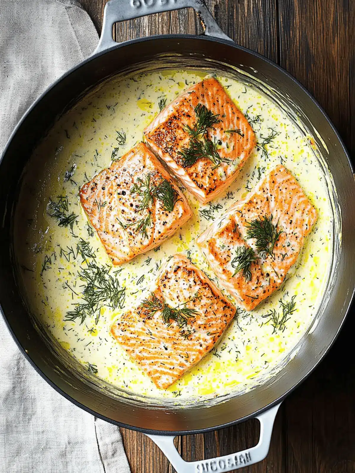 Salmon in Creamy Dill Sauce