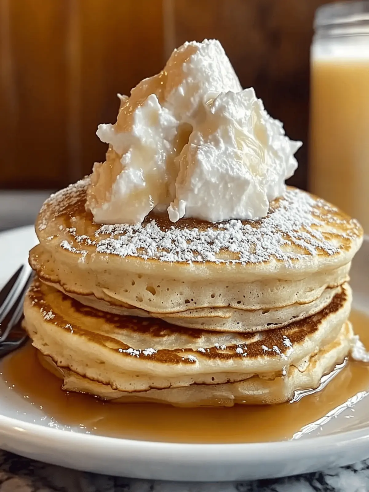 Sweet Coconut Cream Pancakes