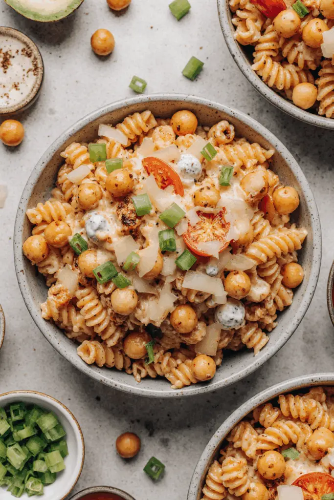 Buffalo Chickpea Pasta Salad
