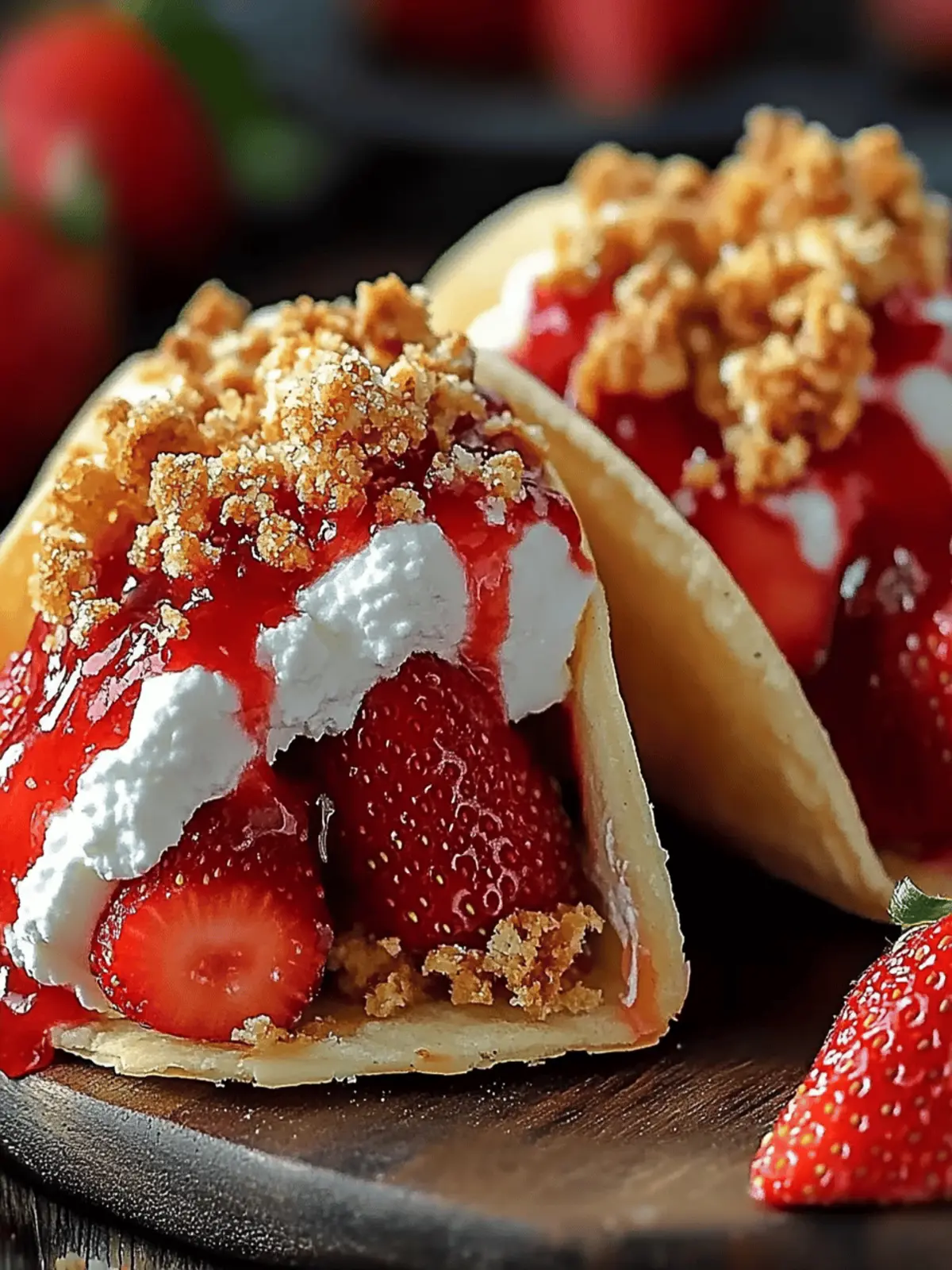 Strawberry Crunch Cheesecake Tacos