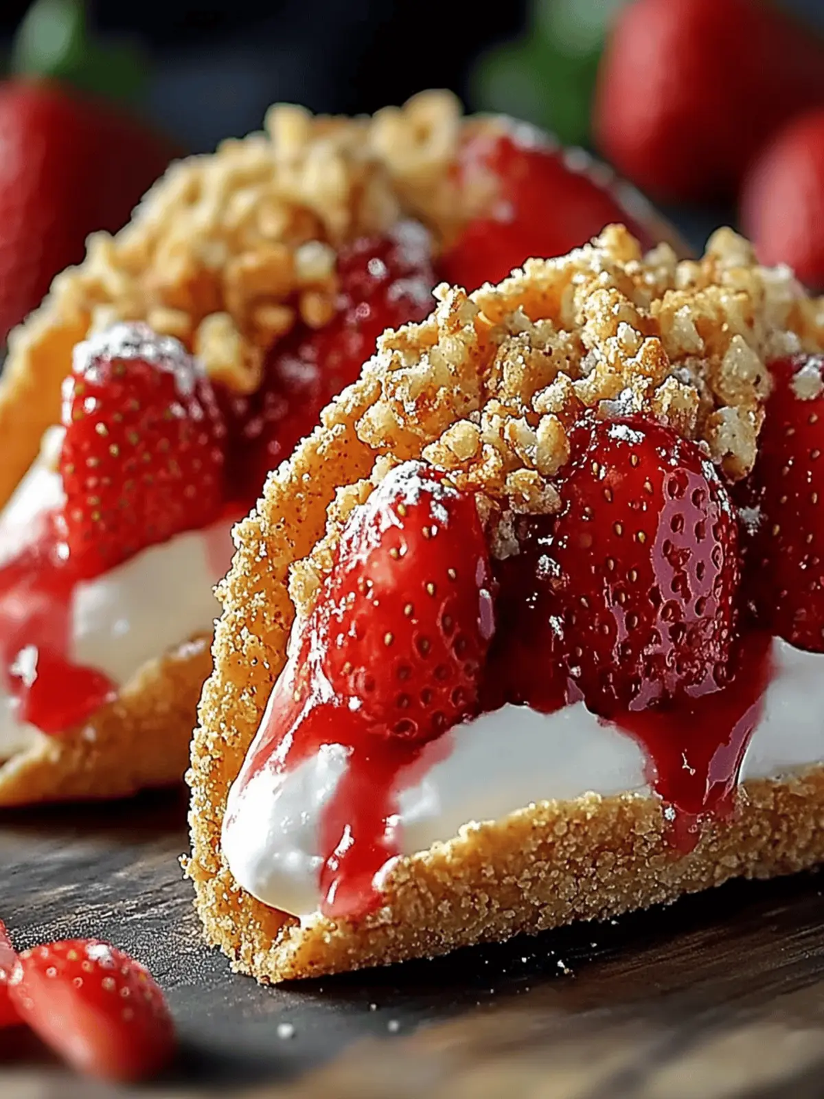 Strawberry Crunch Cheesecake Tacos