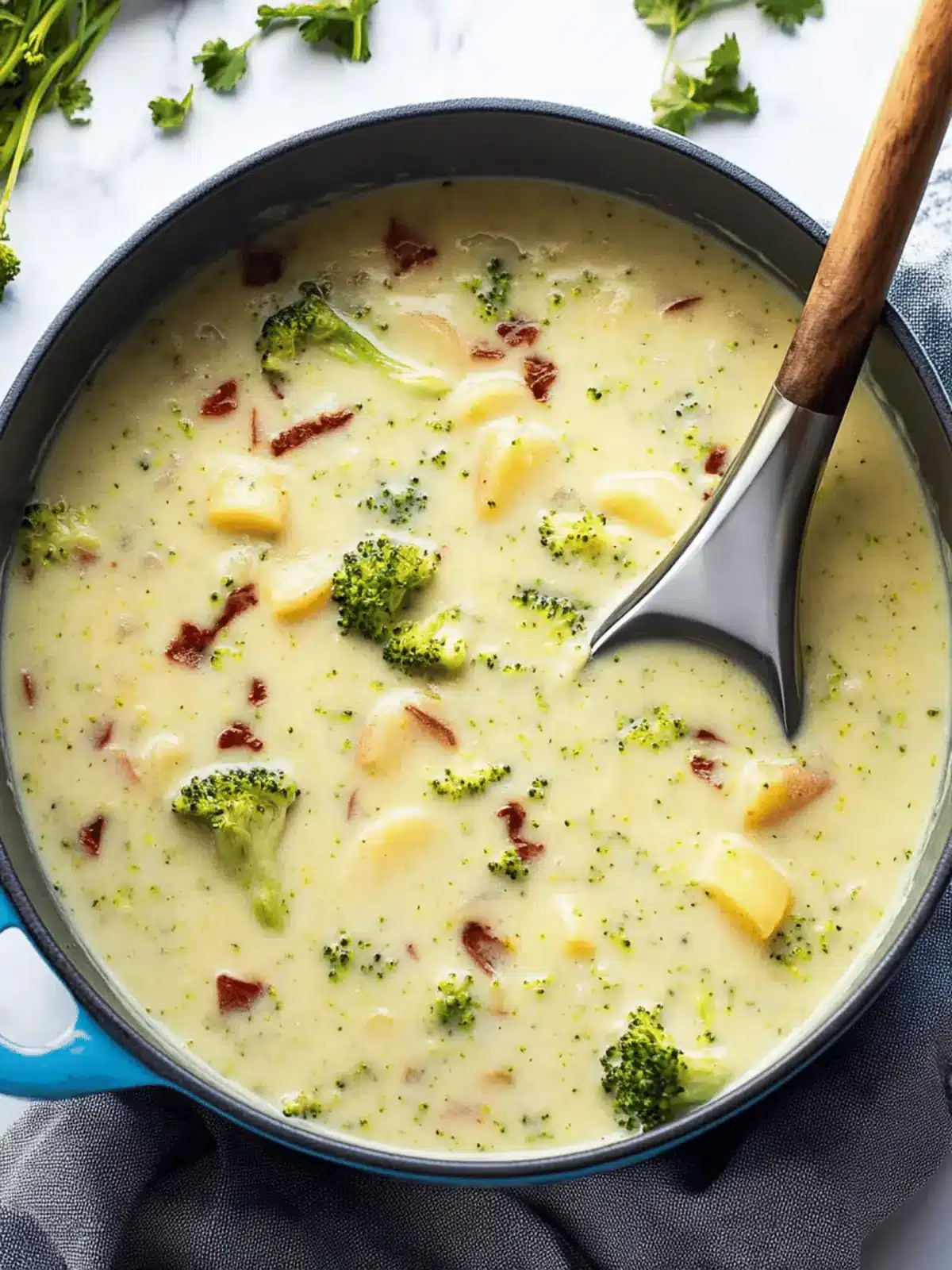 Creamy Broccoli Potato Soup with Bacon for Cozy Nights