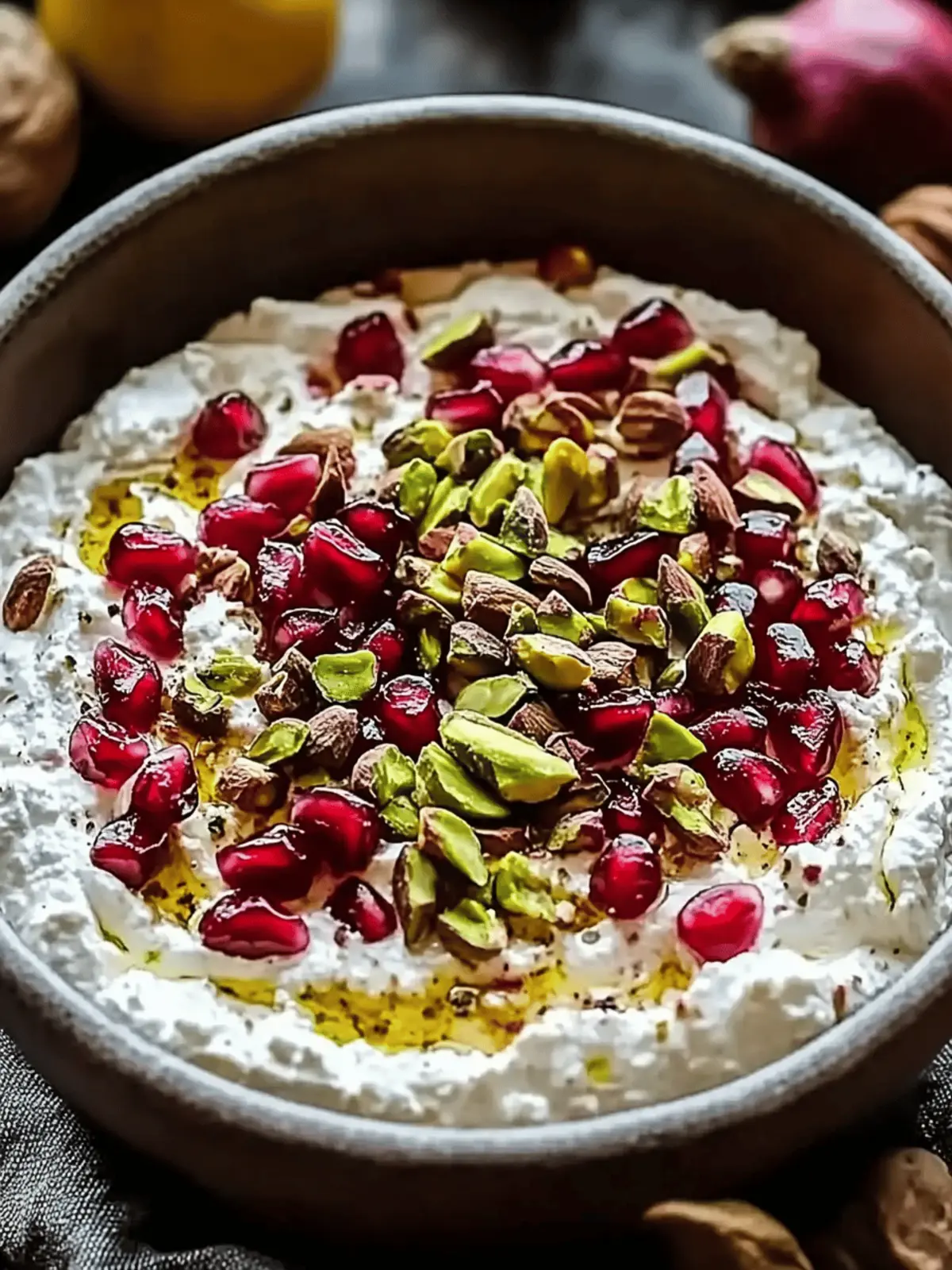 Pomegranate Pistachio Whipped Feta: A Creamy Delight You’ll Love