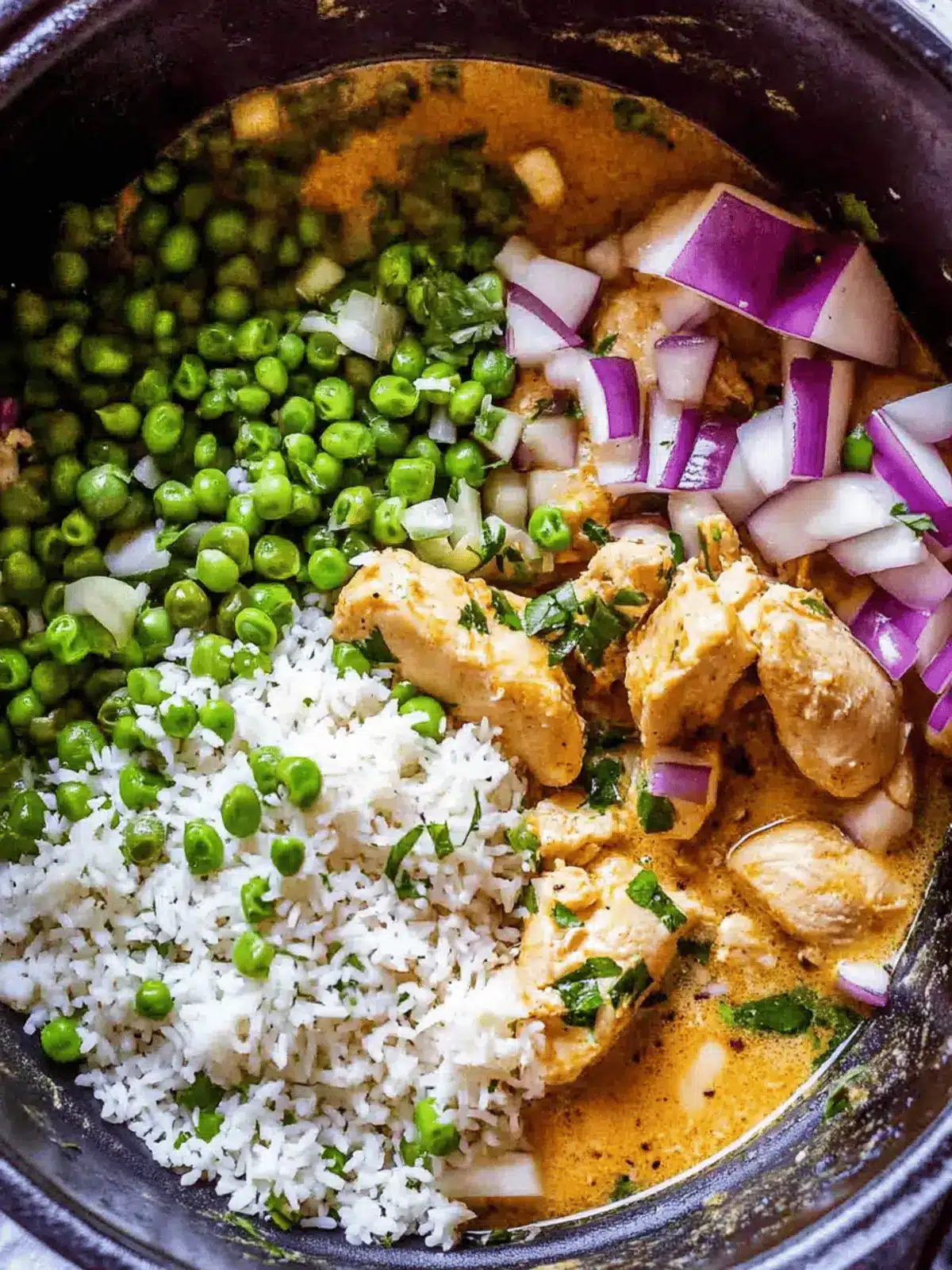 Slow Cooker Basil Chicken Coconut Curry