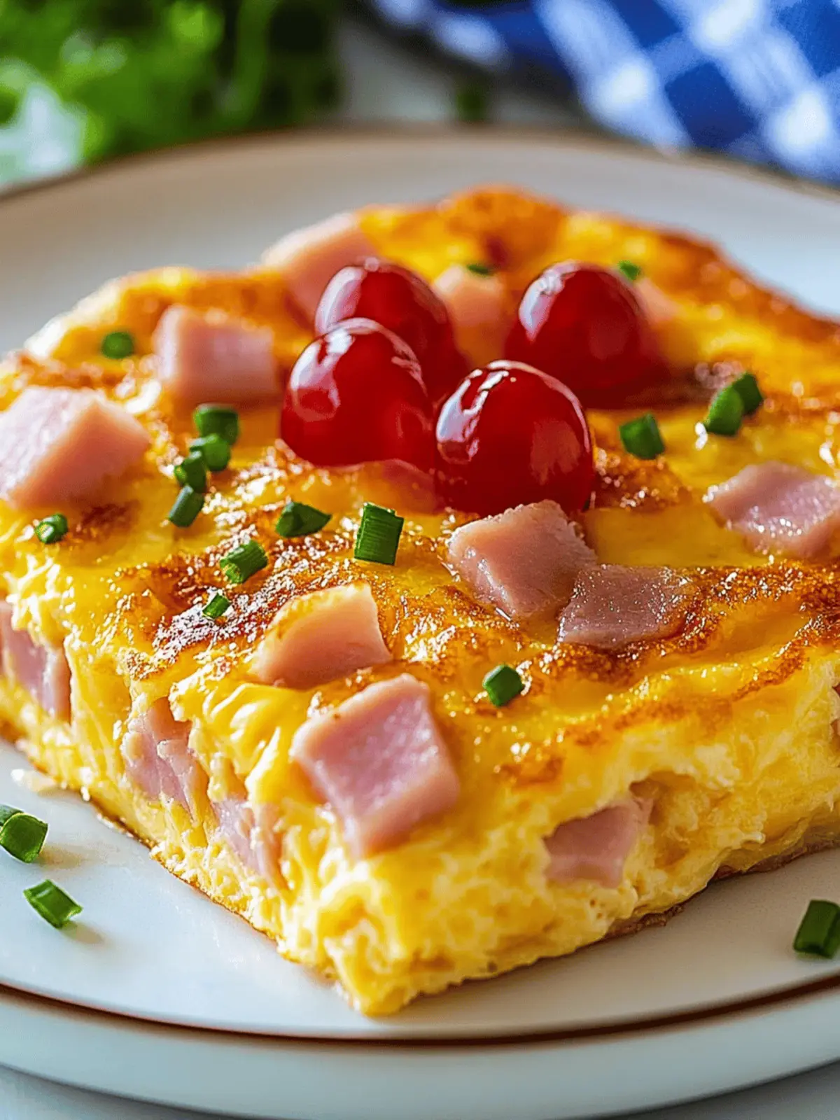 Baked Ham and Cheese Omelette