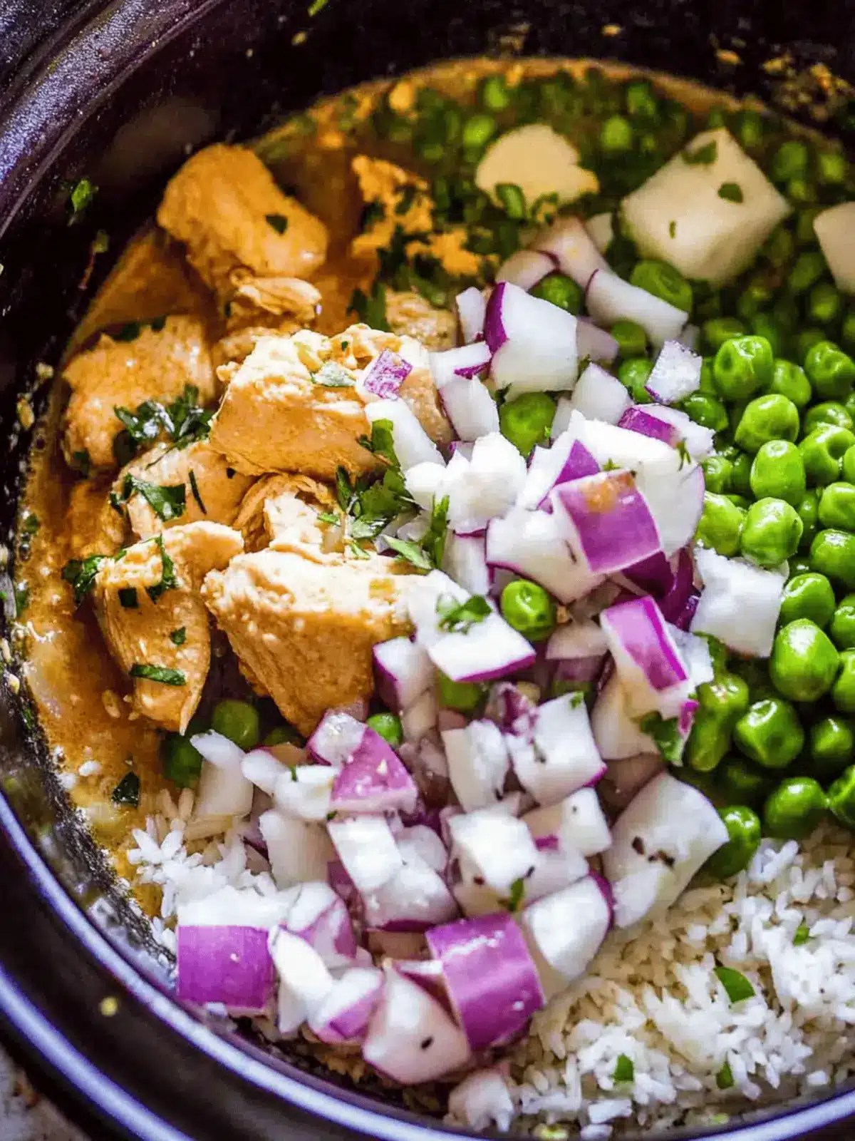 Slow Cooker Basil Chicken Coconut Curry