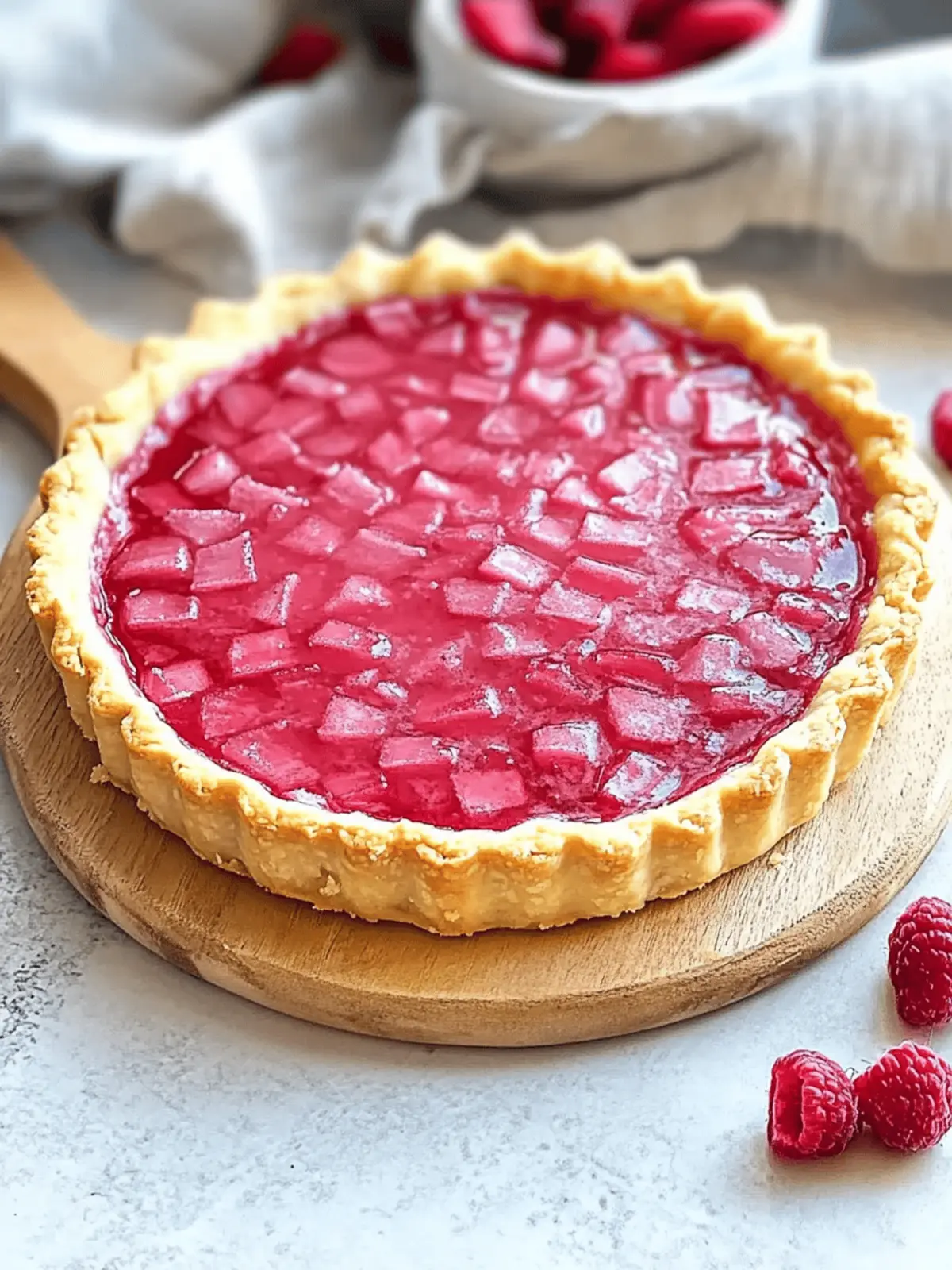 Sweet Rhubarb Custard Tart
