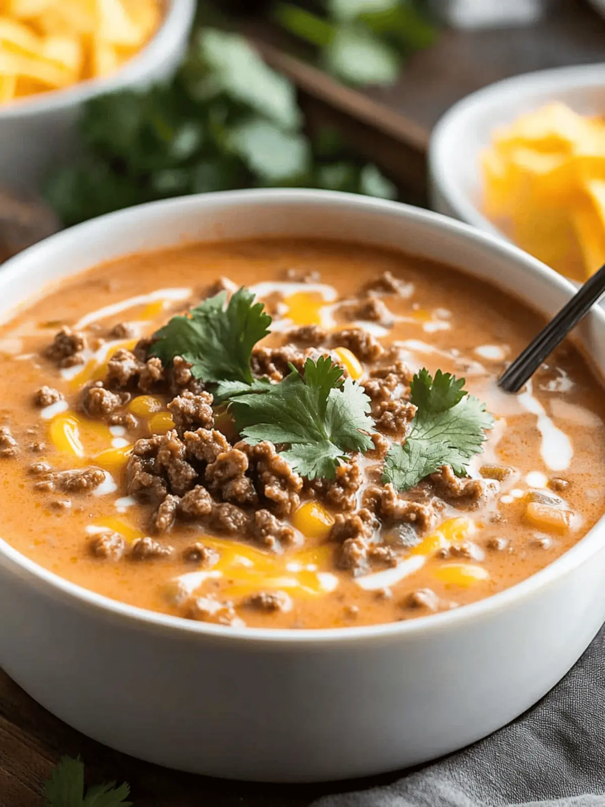 Creamy Cheesy Ground Beef Taco Soup for Cozy Family Nights