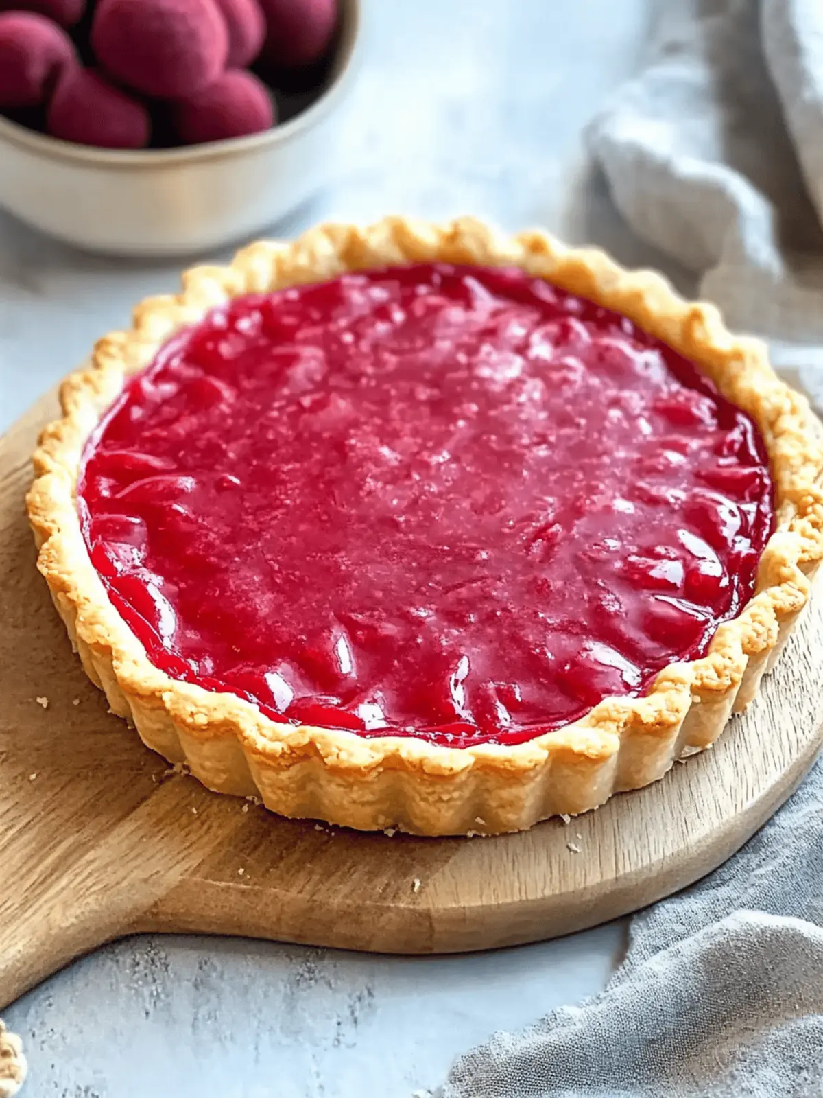 Sweet Rhubarb Custard Tart